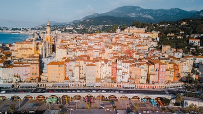 An aerial view urban building during the day
